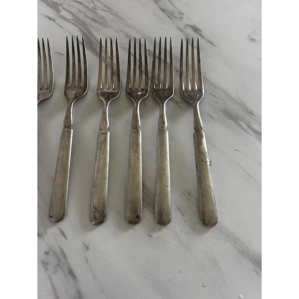 Vintage Windsor 1847 Rogers Bros Meridin Lot of 9 Dinner Forks Silverplate BxA